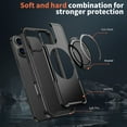 thumbnail image 3 of Designed for iPhone 15 Plus Case with Kickstand [Military Grade Drop Protection][Magnetic Compatible with Mag-Safe] Shockproof Phone Case with Secure Ring Holder for iPhone 15 Plus, Black, 3 of 6