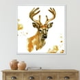 thumbnail image 2 of Designart 'Abstract Portrait Of Deer With Big Horns' Farmhouse Framed Canvas Wall Art Print, 2 of 5