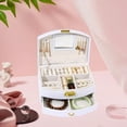 thumbnail image 6 of Plastic Jewelry Storage Box, Organizes Rings Earrings, Durable & Lockable for Travel, Stylish Display Case, 6 of 6