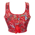 thumbnail image 4 of Corset Renaissance pour Femmes, Bustier Corset Élégant Vintage à Manches Cap en Brocart Haut (Rouge, P), 4 of 4