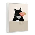 thumbnail image 4 of Stupell Industries Cat & Pink Cocktail Food & Beverage Painting White Framed Art Print Wall Art, 11 x 14, 4 of 10
