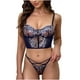 thumbnail image 1 of Sujetador de lencería de encaje exquisito para mujer + conjunto de calzoncillos Babydoll Cut-Out Sleepwear Fridja nalpqowj40527, 1 of 1