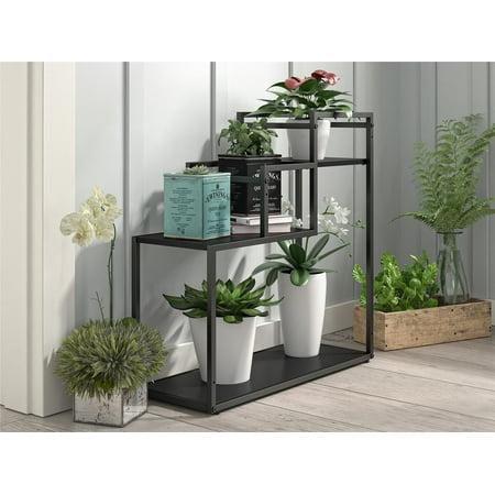 Novogratz Weston Plant Stand, Black Oak