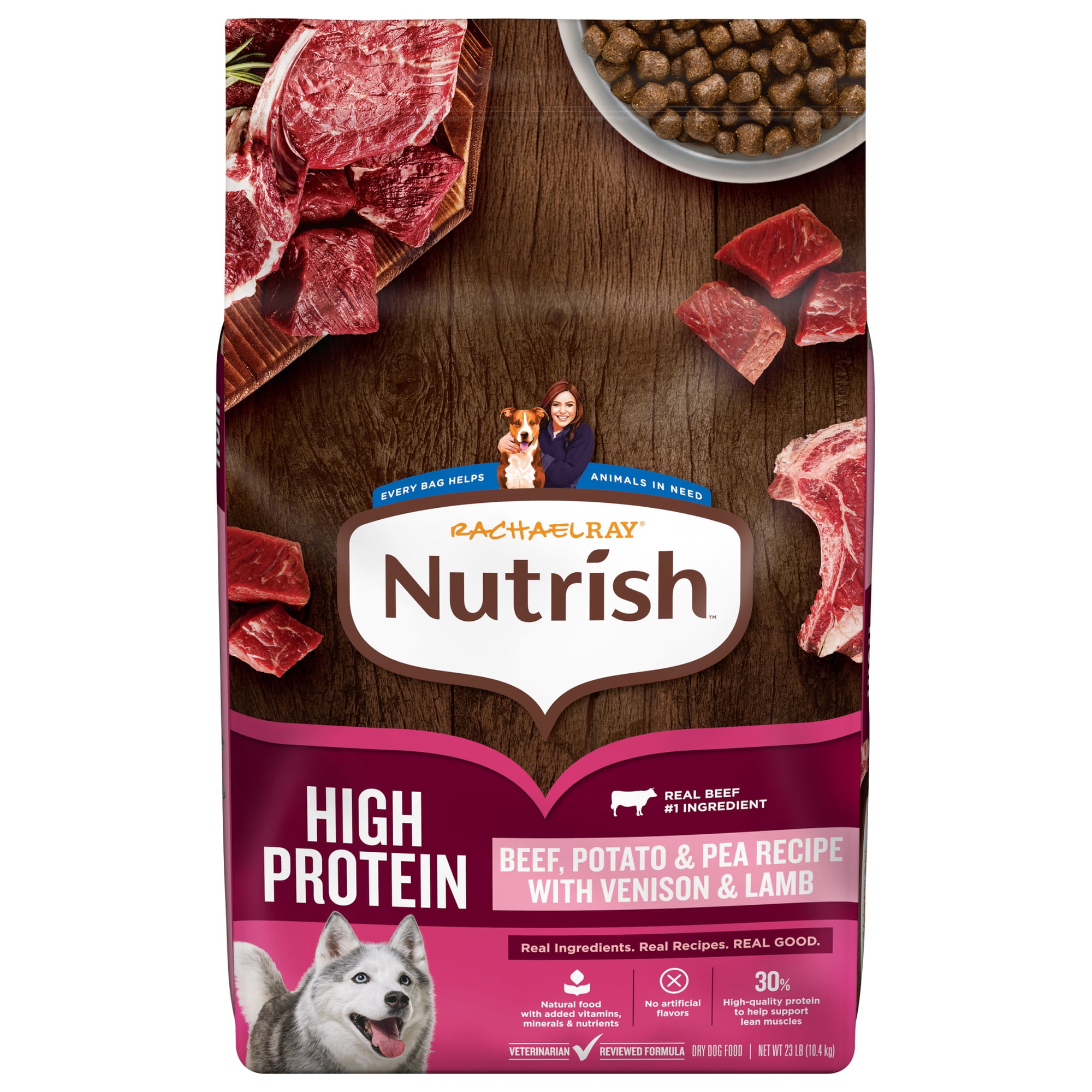Rachael Ray Nutrish High Protein Adult Dry Dog Food, 23 Lb. Bag