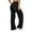 Black, variant on OQQ Yoga Pants Women High Waist Stretch Casual Soft Straight Leg Bottoms