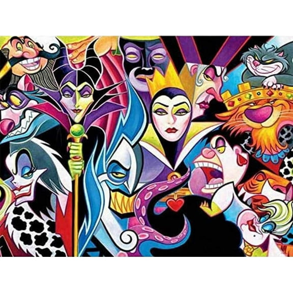 DIY 5D Stitch Diamond Art Kits for Adults Kids, Witch Paint by Diamonds Gem Painting Kits for Home Wall Decor 12x16 inch