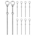thumbnail image 1 of Eyelos roscados QWORK, paquete de 10 unidades, 6 cm de largo, acero inoxidable, 1 of 7