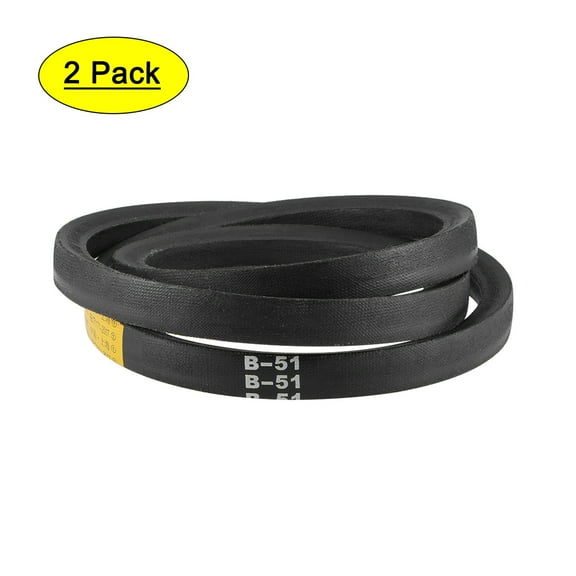 B51 V-Belts 51" Pitch Length, B-Section Rubber Drive Belts 2pcs