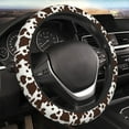 thumbnail image 6 of KLL Car Steering Wheel Cover, Universal 15 inch, Soft Elastic and Comfortable,Car Accessories Decorations-Brown Cow, 6 of 7