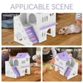 thumbnail image 3 of HINTRMENT 1 Set Guinea Pig Hideout House Multi Chambers PVC Violet Indoor Habitat, 3 of 4