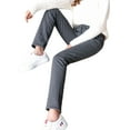 thumbnail image 5 of Gureui Women Sherpa Lined Sweatpants,Casual Drawstring Elastic Waist Winter Warm Solid Color Straight Leg Jogger Pants, 5 of 8