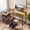Brown, variant on 43in L Shaped Gaming Desk with Power Outlets and LED Lights, Corner Computer Desk with Charging Port (Rustic Brown)
