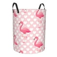 thumbnail image 2 of Daiia Cute Flamingo with Heart Round Laundry Basket with Handles Thickened Waterproof Circular hamper,Dirty Clothes Storage Basket for Bedroom,Bathroom,College Dorm-Small, 2 of 8