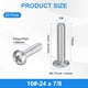 thumbnail image 3 of Uxcell 20-Pack 10-24x7/8 Tornillos de Máquina de Cabeza Plana de Acero Inoxidable 304, Tornillos Completamente Rosados para Muebles Plateados, 3 of 7