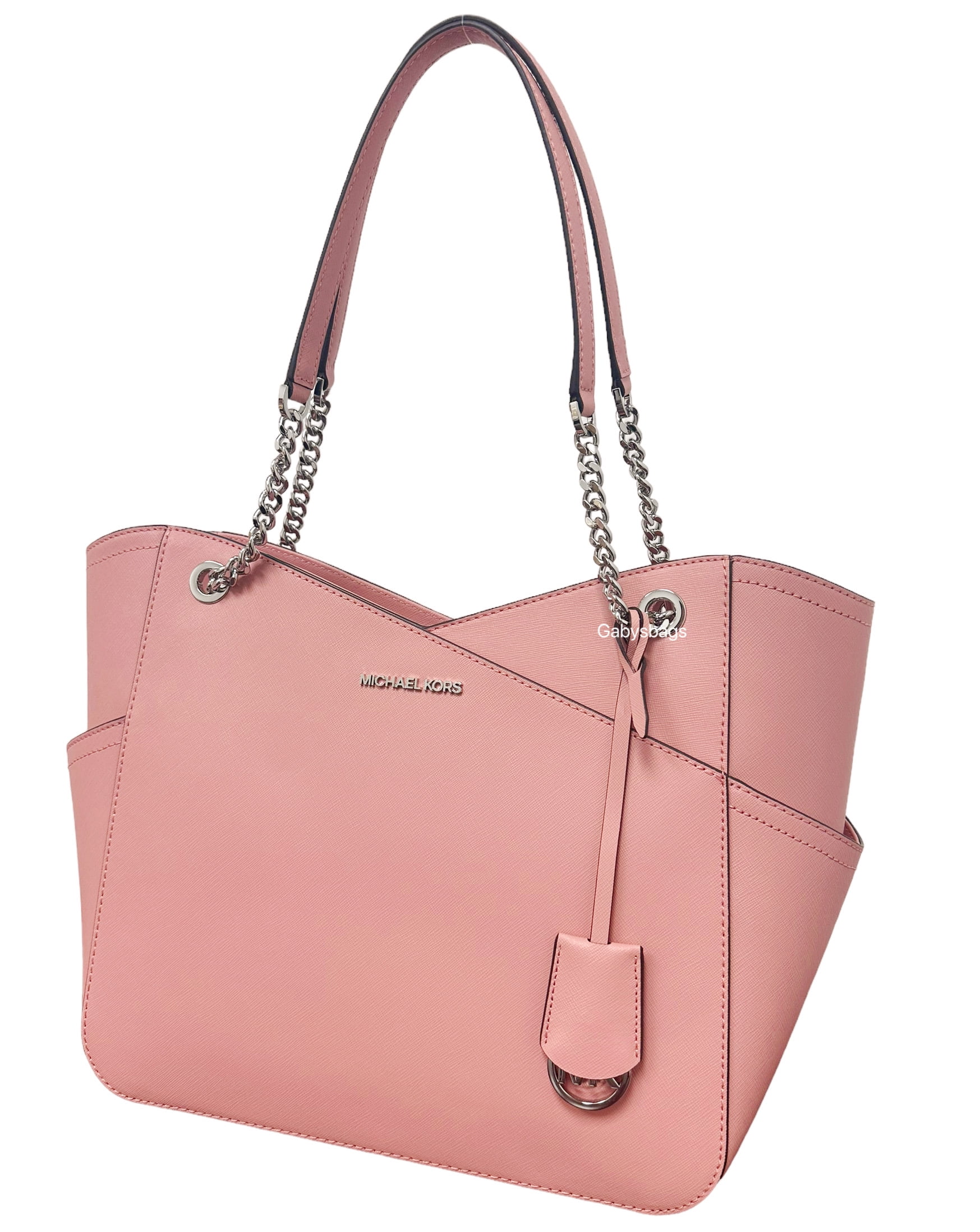 Michael Kors Bags | Michael Kors Large x Chain Shoulder Tote Bag | Color: Pink/Silver | Size: Os | Comein_Clutch's Closet