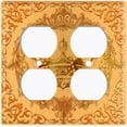 thumbnail image 3 of Metal Light Switch Plate Cover Elegant Yellow Crown Frame FRA016, 3 of 13