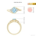 thumbnail image 4 of Angara Natural 1 Ct. Aquamarine with Diamond Classic Ring in 14K Yellow Gold for Women (Ring Size: 11.5), 4 of 9