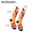 thumbnail image 3 of Bingfone Compression Socks for Women and Men Long Socks for Running Athletic Cycling Nurse-Cozy Knitting Llama, 3 of 8