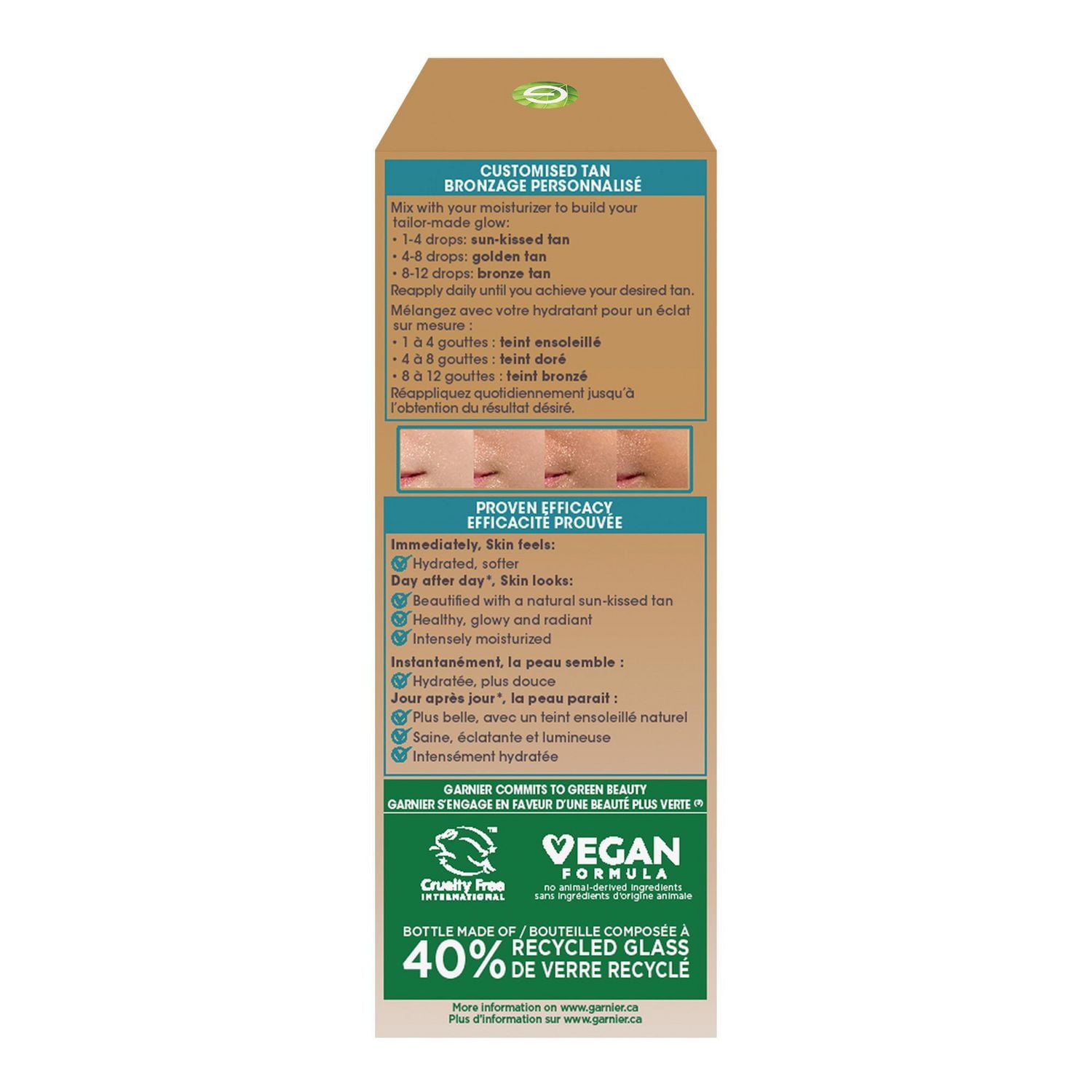 Sérum autobronzant Garnier à l'acide hyaluronique