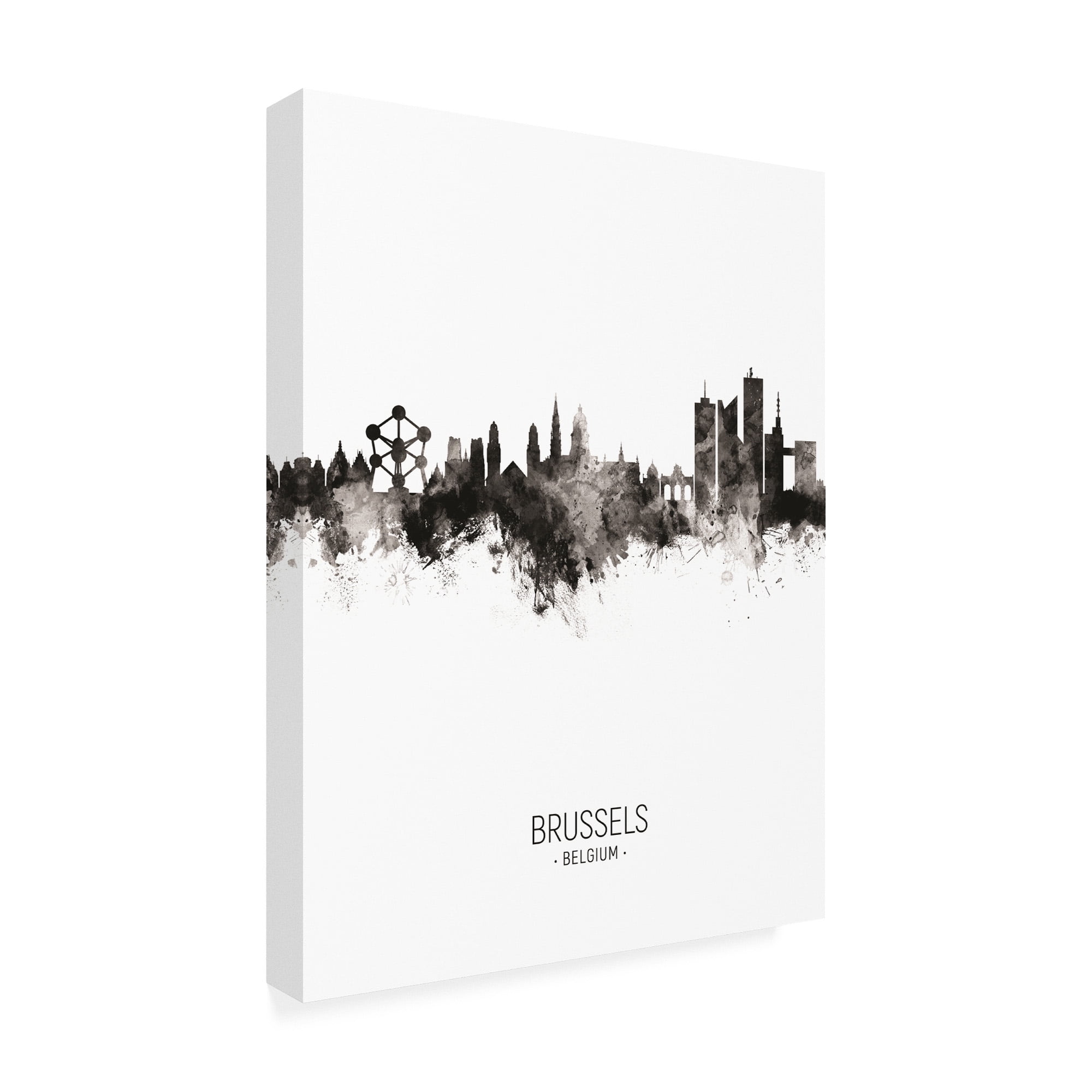 Trademark Fine Art 'Brussels Belgium Skyline Portrait II' Canvas Art by Michael Tompsett