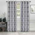 thumbnail image 5 of BNM Ribbon Blackout Curtains, Set of 2, 52" x 108", Silver, 5 of 6