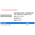thumbnail image 2 of Fuel Injector Seal Kit - Compatible with 1998 - 2002 Isuzu Trooper 3.5L V6 1999 2000 2001, 2 of 2