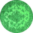 thumbnail image 1 of Ahgly Company Indoor Round Oriental Green Industrial Area Rugs, 5' Round, 1 of 4