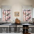 thumbnail image 3 of Dog Print Kitchen Curtains 36 Inch Short - 3 Panel Set, Cute Puppy & Floral Design, Rod Pocket Pet Lover Curtains 100% Polyester, Paw & Bone Pattern for Kitchen, Living Room, Bedroom, Easy Wash, 3 of 5