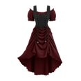 thumbnail image 2 of mfyjkho Vestidos midi para mujer, Vestido largo de Halloween con hombros descubiertos y cordones para mujer, talla grande Vestidos de otoño xxl, 2 of 6