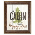 thumbnail image 2 of Gango Home Decor Contemporary The Cabin is My Happy Place; One 12x16in Art Print in Gold Trim Brown Frame, 2 of 4