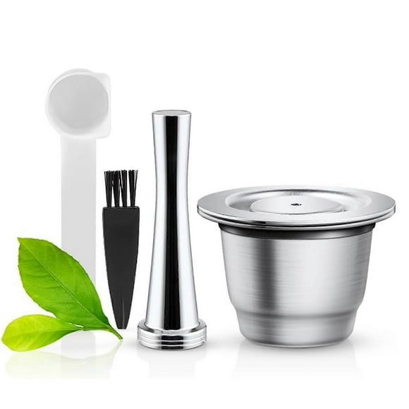 Reusable nespresso capsules stainless steel refillable coffee pods compatible for nespresso machine