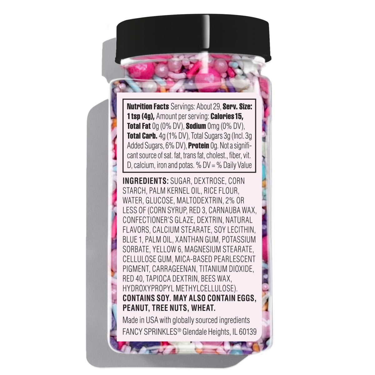Fancy Sprinkles Girl Talk Dessert Sprinkles, 4.1 oz