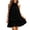 Black, variant on AJGRHE Party Dress for Women Feel Ruffled Bubble Dress Self-Tie Strap Sleeveless Backless Fitted Mini Dress Hot Pink L