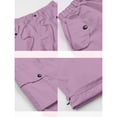 thumbnail image 7 of CPNG Girls Casual Baggy Cargo Pants Straight Wide Leg Cargo Pants Loose Elastic Waist Fashion Drawstring Cargo Trousers(Light Violet,13-14 Years), 7 of 7