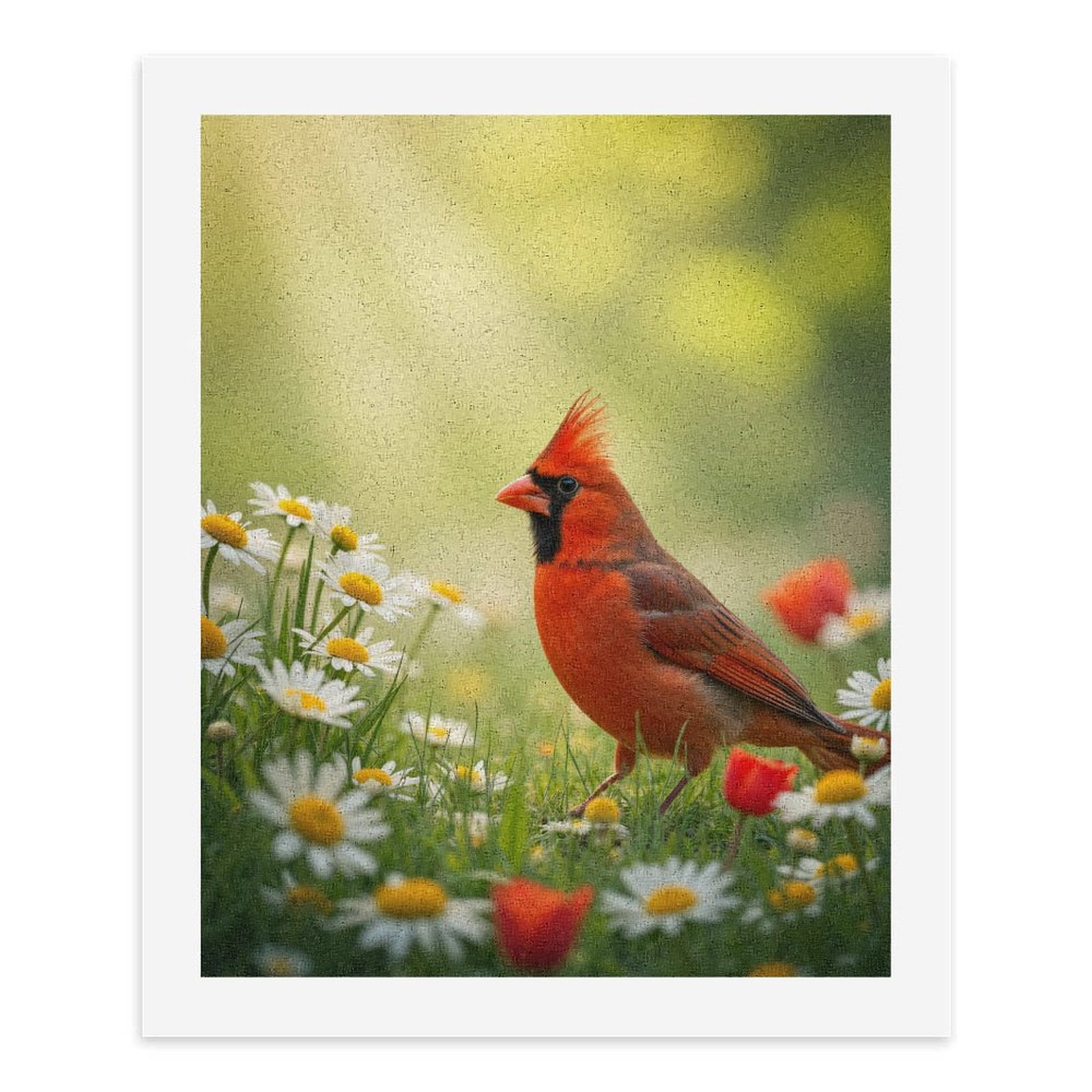 Paint By Numbers Kit for Adults Beginner - DIY Spring Cardinal Blossoms Meadow Canvas Painting Kits for Adults, Frameless Paint By Number for Adults for Home Wall Decor 16x20 Inch