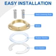 thumbnail image 4 of Unique Bargains 2Sets Female Thread Hex Lock Nut 1-1/4inch (31mm) Brass Single Hole Faucet Lock Nuts with C-Type Gasket (Oval), 4 of 6