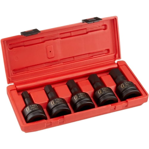 Sunex Tools 4507 - 3/4" Drive Metric Impact Hex Driver Set