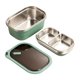 thumbnail image 2 of Fiambrera Bento de material acero inoxidable de 1,, apta para lavavajillas, de limpiar, mantiene los alimentos frescos con de válvula hermética, 2 niveles verde perfecl contenedor de almuerzo, 2 of 8