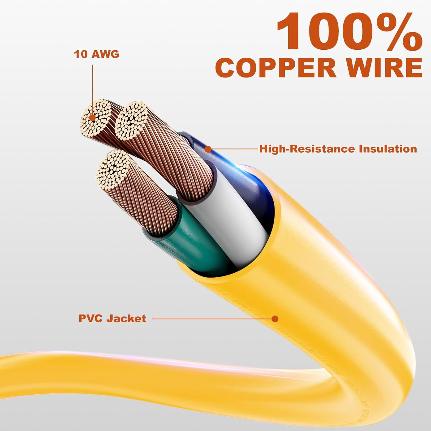 Dryer Adapter Cord NEMA 5-15P Male to 10-30R Female Power Cable Cord Convertor Heavy Duty STW 10AWG 3 Prong Receptacle ONLY for 15A 120V Device NOT 220V