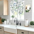 thumbnail image 5 of Blue Green Eucalyptus Tie Up Curtains for Windows, Adjustable Balloon Window Shades, Spring Botanical Leaves Weeping Kitchen Window Treatments Farmhouse Short Curtains with Rod Pocket 42"x45", 5 of 8