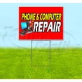 thumbnail image 1 of Phone And Computer Repair (18" x 24") Yard Sign, Includes Metal Step Stake, 1 of 6