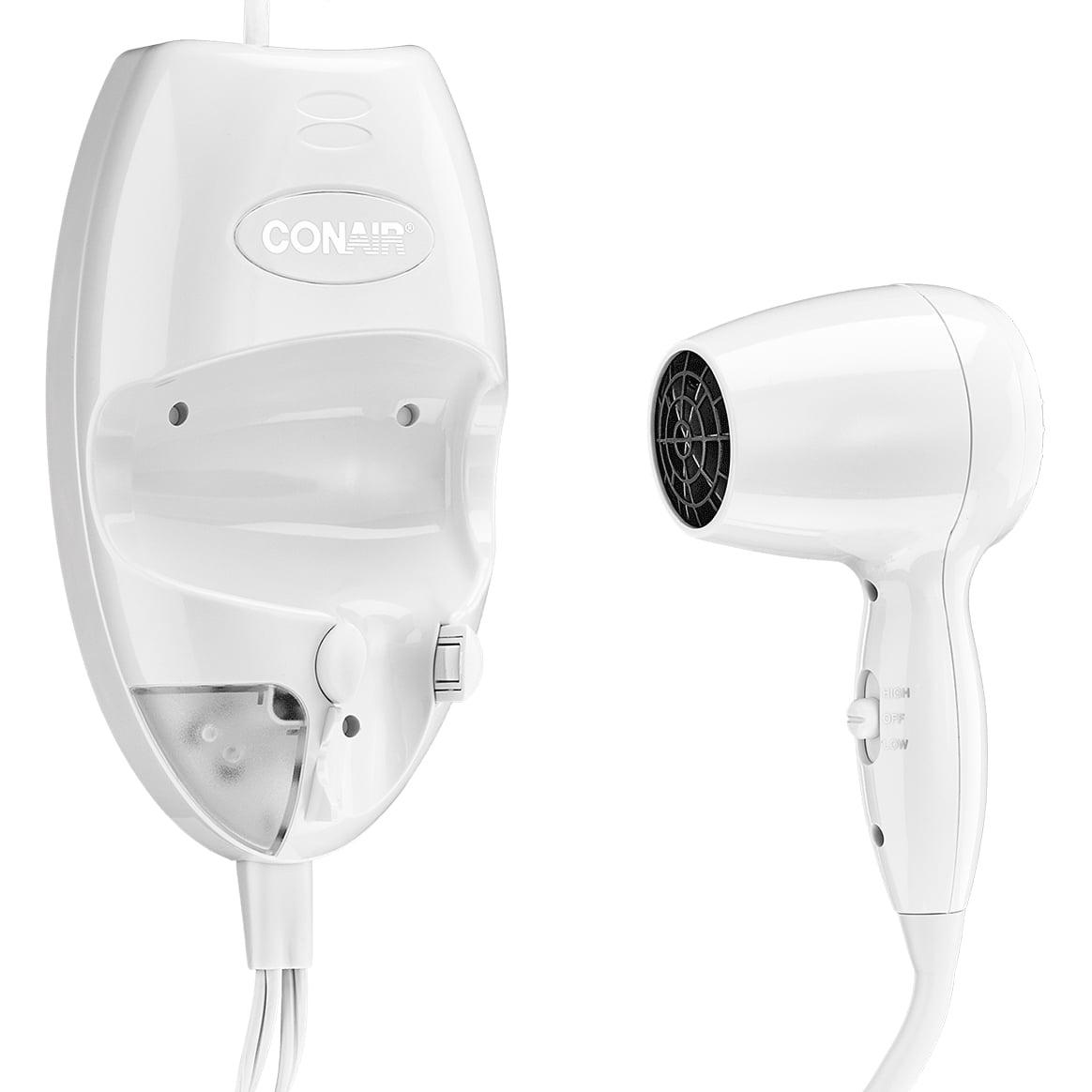 Conair 1600 Watt Wall Mount Compact Hair Dryer With Led Night Light Conair 1600 Watt Wall Mount Compact Hair Dryer With Led Night Light Com