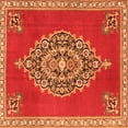 thumbnail image 1 of Ahgly Company Indoor Square Medallion Orange Traditional Area Rugs, 8' Square, 1 of 1