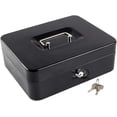 thumbnail image 1 of Locking Cash Box with Lock Money Box with Cash Tray Lock Box with Key Money Saving Organizer .Lx .Wx .H es XL Large, 1 of 9