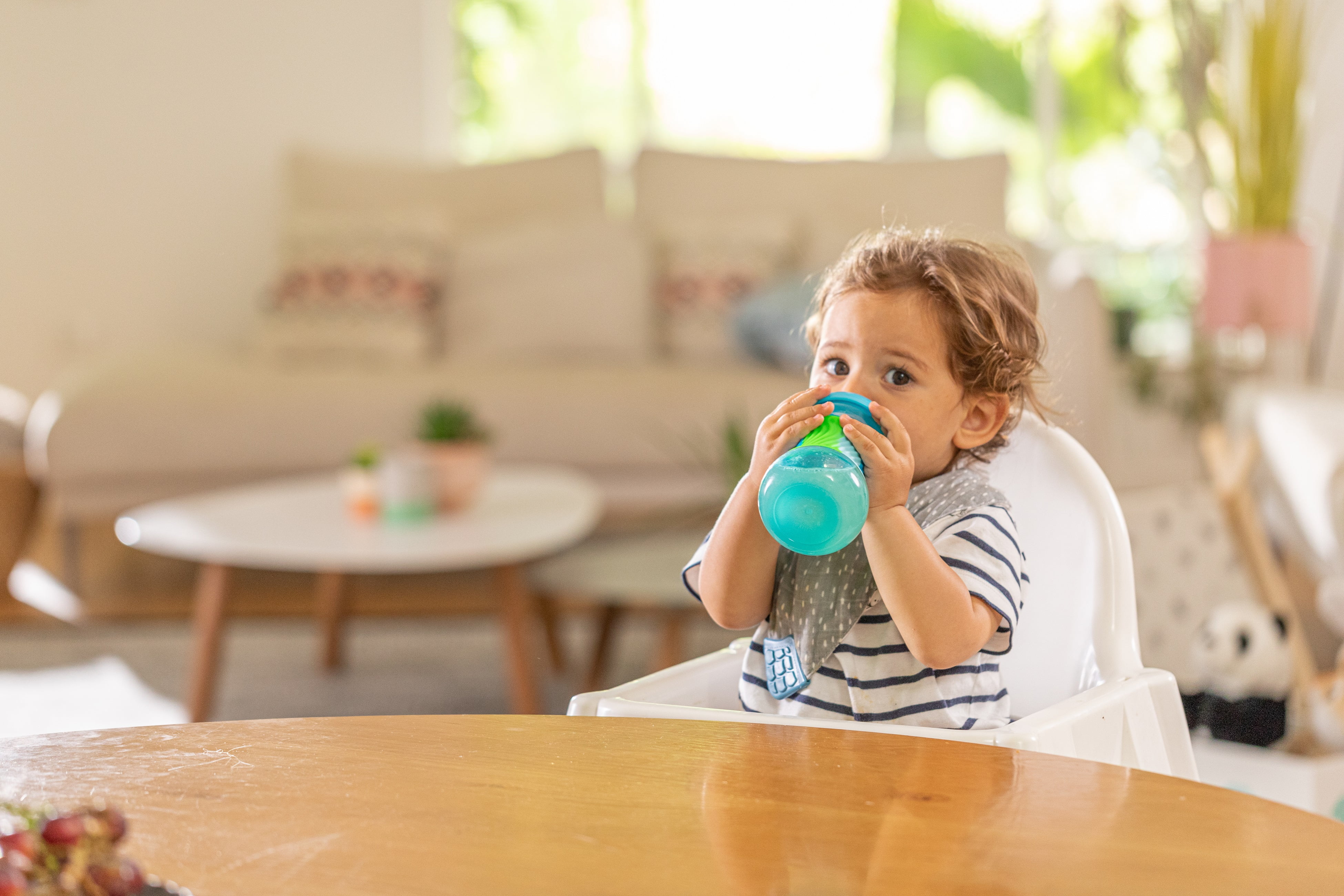 Nuby Clik-It Sili Band Spout Cup,10 fl oz, Blue/Green