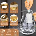 thumbnail image 4 of Pichet en Verre Fafa, Pichet d'Eau 1,6 Litre avec Couvercle, Pichet de Thé Glacé pour Réfrigérateur, Carafe en Verre avec Couvercle, Pichet d'Eau en Verre, Petit Pichet pour Jus, 4 of 4