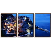 IDEA4WALL 3 Piece Framed Canvas Wall Art for Living Room, Bedroom Italy City Landscape Canvas Prints for Modern Home Decoration Ready to Hang