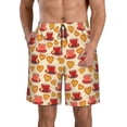 thumbnail image 2 of Uemuo Cups of Tea Pattern Men's Swim Trunks Hawaiian Beach Bathing Suit Swimsuits Beach Quick-Dry Shorts with Pockets-Small, 2 of 9