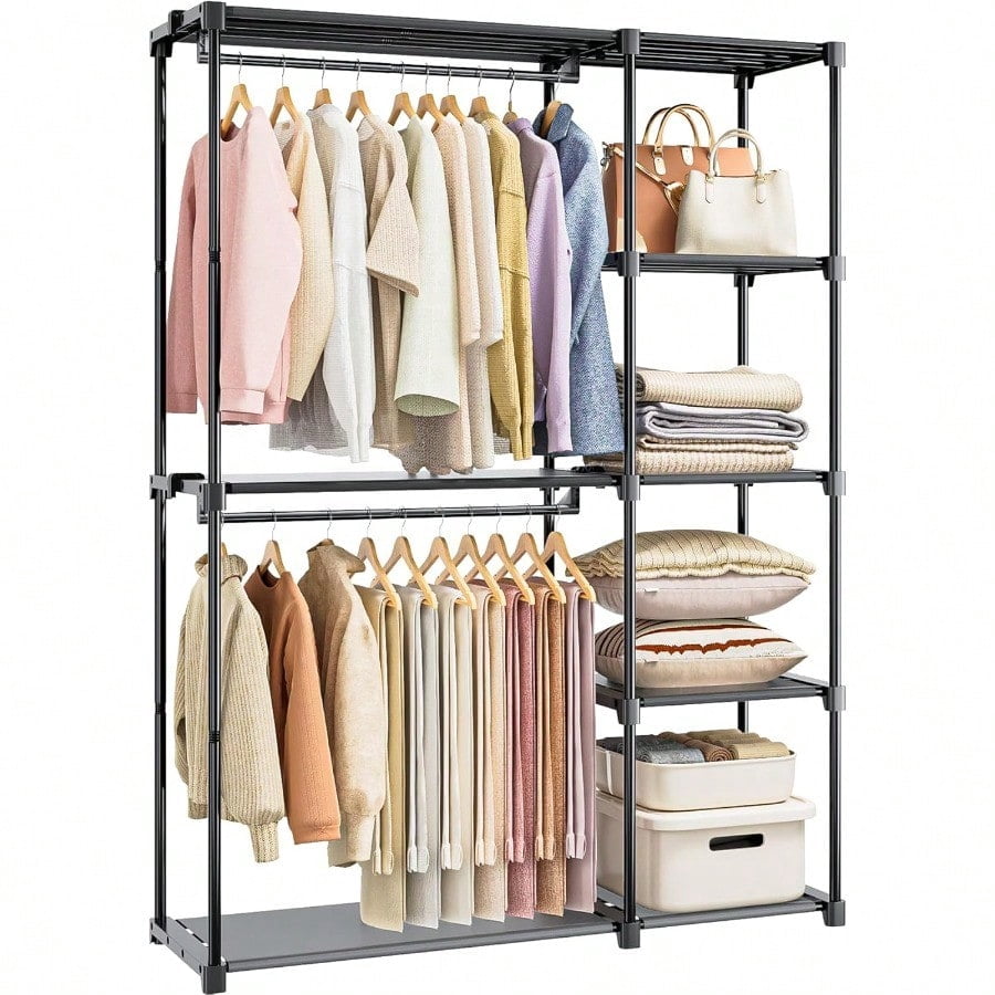Whitmor Armoire Utilitaire De Luxe Avec Housse Grise - Rangement Robuste Sans Outil Pour Placard, Garage, Cave