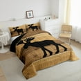 thumbnail image 3 of Manfei Animal Moose 3-Piece Full Size Comforter Sets,Jungle Animal Bedding Comforter Set,Woodland Wildlife Bedding Sets,Microfiber Lodge Bedroom Decorative,Reversible, 3 of 8